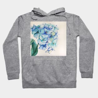 Hydrangea in blue Hoodie